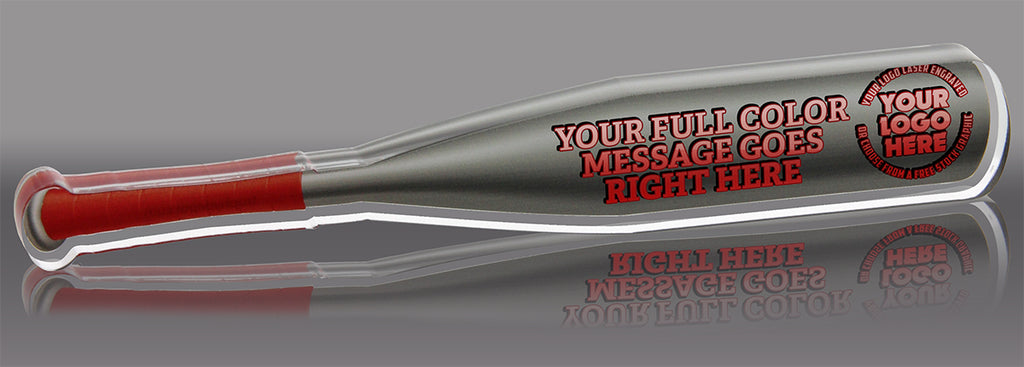 Softball Bat Acrylic Awards - Color