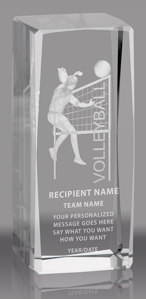 Volleyball Female 3D Laser Sport Crystal [CMSPRT-VBF]