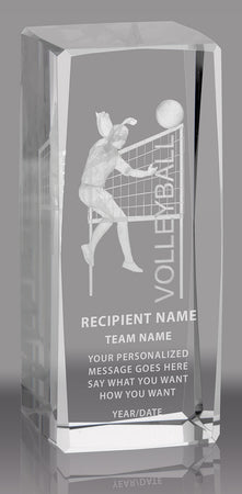 Volleyball Female 3D Laser Sport Crystal [CMSPRT-VBF]