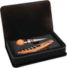 2 Piece Leatherette Wine Tool Set- Black [WTS19J]