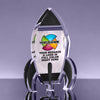 Black Full Color Rocket Acrylic Award - 6 inch [AFCRKT-BLK-6-Q]