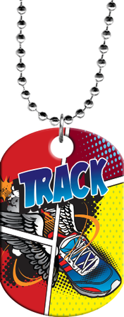 Track Comic Style Monster Dog Tag [DTXL-TK]