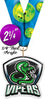 Vipers Mascot Shield Colorix Acrylic Medal [MACR275-MSCT-VPR-Q]
