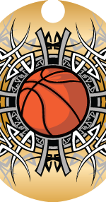 Basketball- Tribal Dog Tag Insert [DT-2558]