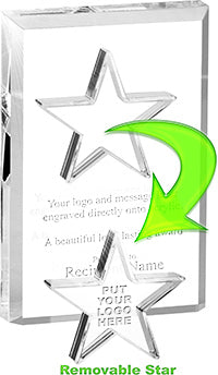 Removable Star Acrylic Award [ARESTR35]