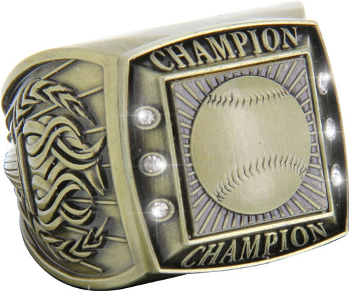 Championship Ring with Activity Insert- Baseball Gold [RGSJ-G-CHMP-BS]