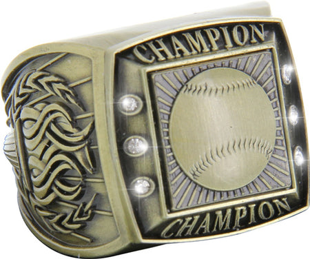 Championship Ring with Activity Insert- Baseball Gold [RGSJ-G-CHMP-BS]