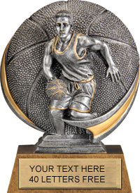 Basketball Round 3D Sport Resin Trophy - Male [RSR5-BKM]