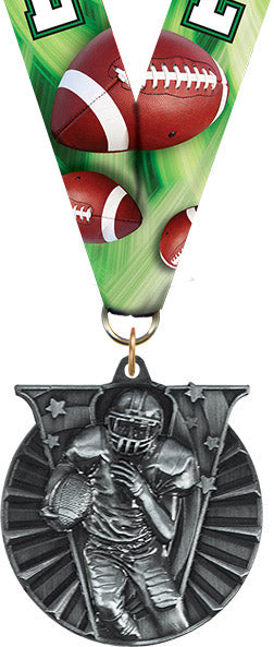Football Victory Medal- Silver [MVM2-FB-S]