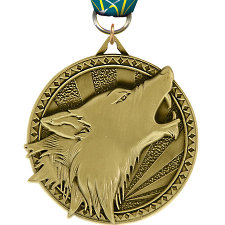 2" Mascot Wolves Ultra-Impact 3-D Medal [MDTD2-MSCT-WLF]