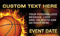 Basketball 3 x 5 Vinyl Banner- Flames [VB-BK-FLM-35]