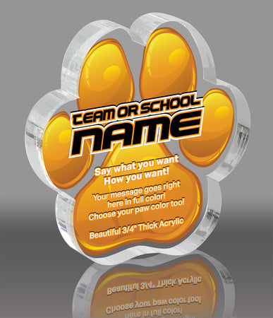 Gold Acrylic ColorPaw- 3 inch [APAW-3-GLD-Q]