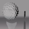 Crystal Block with Golf Ball and Etched Tee Award [CM443-GL-87]