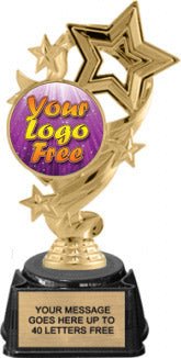 Four-Star Custom Insert Trophy on Synthetic Regal Base [TXRGi-C49]