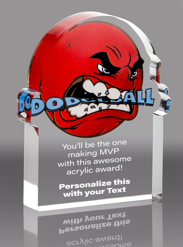 Dodgeball Krunch Acrylic Award- 4x5 inch [AKRCH-DGBL-45-Q]