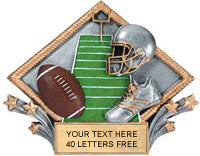 Football Color Diamond Resin Trophy [RCD75-FB]