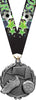 Soccer Wreath Medal- Silver [MP18-SC-S]