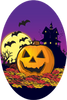 Halloween- Haunted House Oval Insert [OV-2035]