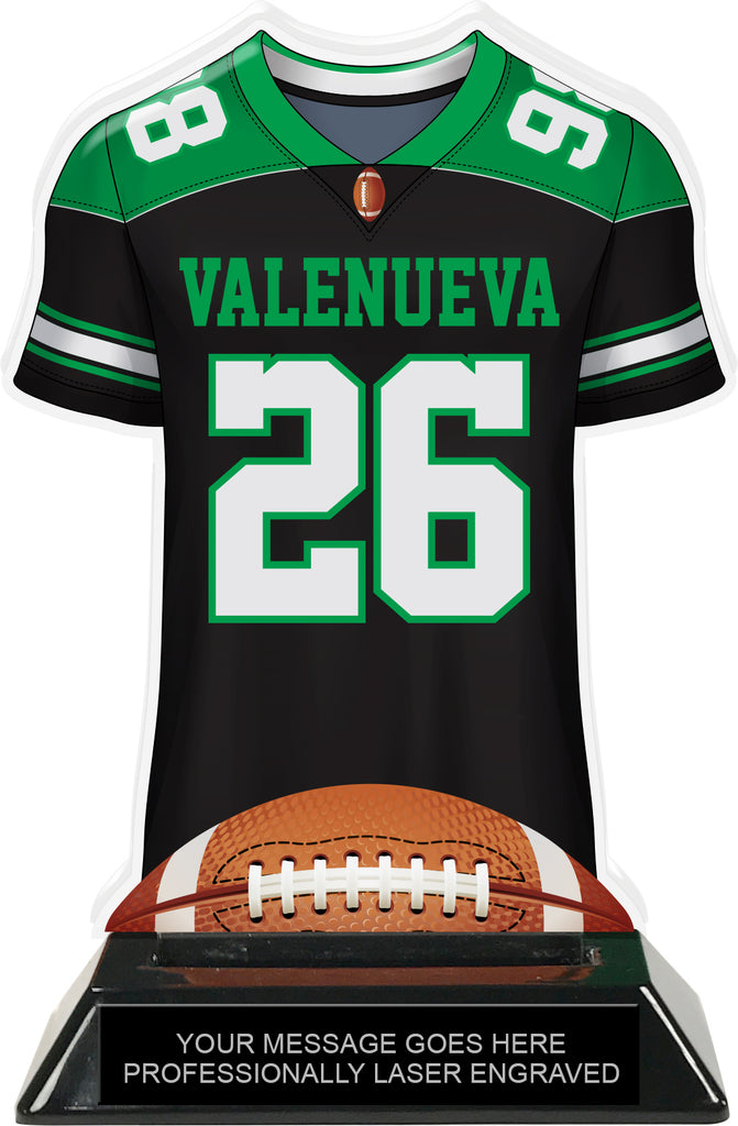 Football Jersey Colorix-T Acrylic Trophy- Green [TACR7-JSY-FB-GRN-Q]