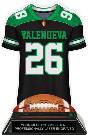Football Jersey Colorix-T Acrylic Trophy- Green [TACR7-JSY-FB-GRN-Q]
