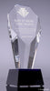 Faceted Crystal Fan Award with Blue Accents - 7.5 inch [CM633]