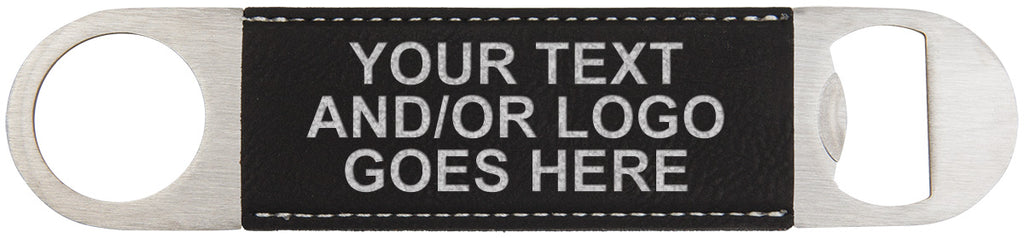 Leatherette Bottle Opener- Black [BTPJ73]