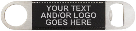 Leatherette Bottle Opener- Black [BTPJ73]