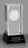 Crystal Optical Ball & Tee Golf Award- 4.75 inch [CRGLF]