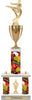 Two-Post Trophy w/ Rectangle/Oval Center Column w/ Cup [T3MC32]