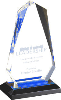 Multi-faceted Arrow Head Acrylic Award [AAH7-BLU]