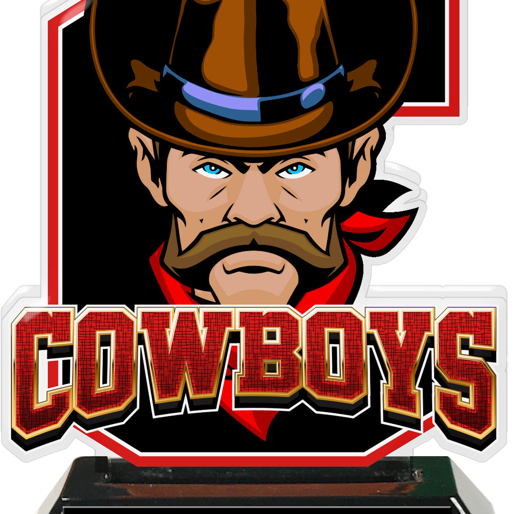Cowboys Mascot Colorix-T Acrylic Trophies