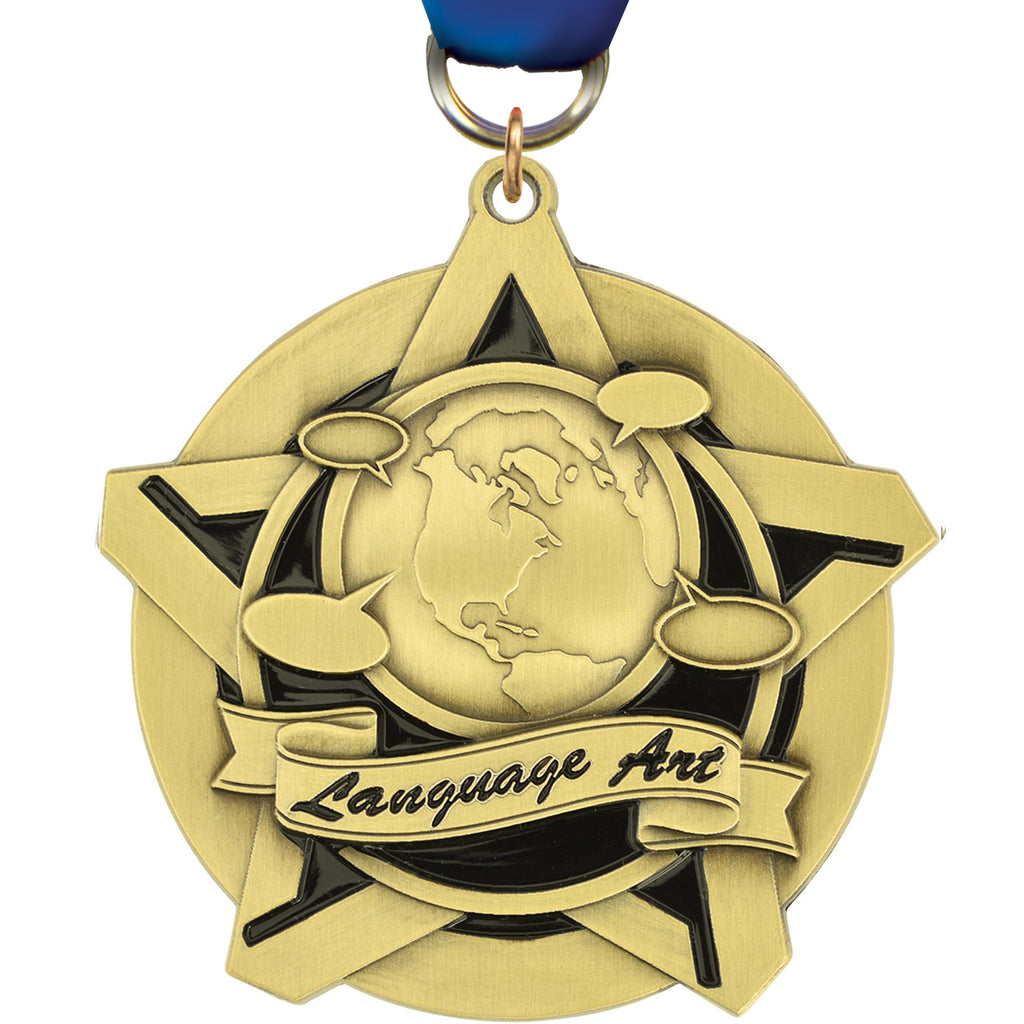 2.25" Language Arts Dynastar Medal [MPDSTR-LA]