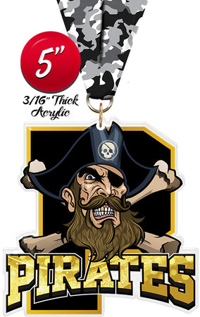 Pirates Mascot Colorix-M Acrylic Medal [MACR5-MSCT-PRT-Q]