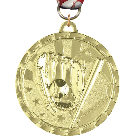 2" Baseball Bright Ray Medals  [MC2S-BS]