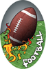 Football- Flame Oval Insert [OV-1785]