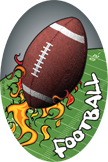 Football- Flame Oval Insert [OV-1785]