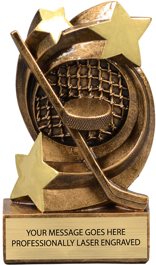 Hockey Star Swirl - 5.25" Resin Trophy [RPSS5-HK]