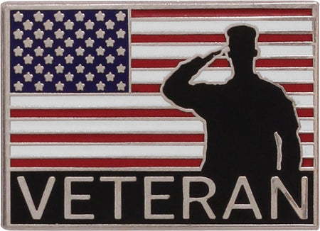 Veteran American Flag Pin [PVET3-S]