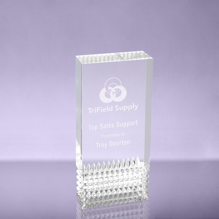 Silver Tribute Acrylic Award - 6 inch [AJTBT-6-S]