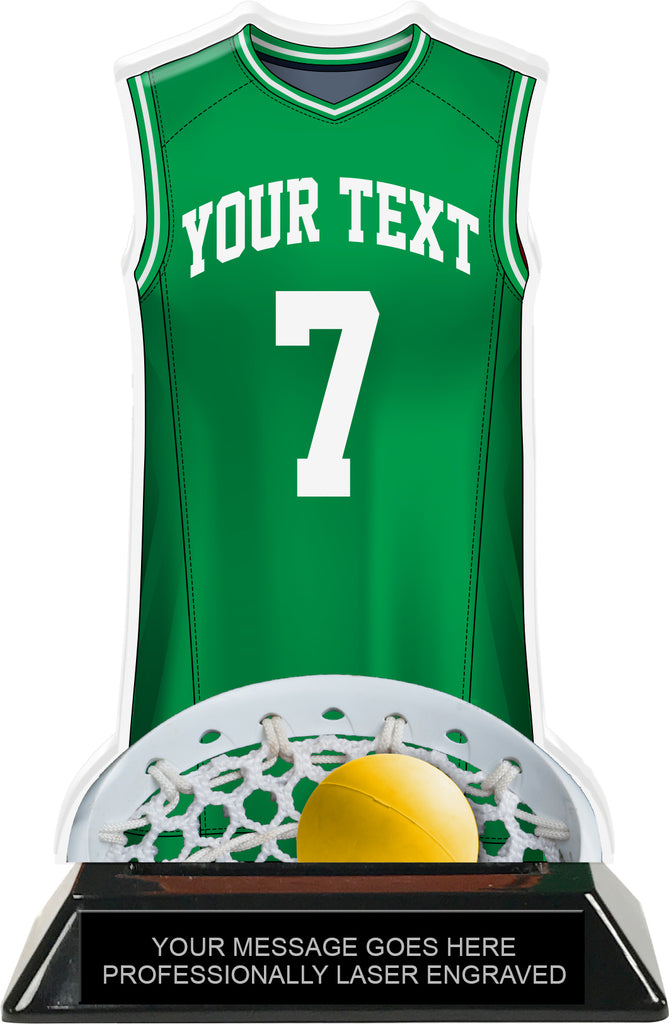 Lacrosse Female Jersey Colorix-T Acrylic Trophy- Green [TACR7-JSY-LC-GRN-F-Q]