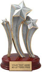 Triple Star Silver Resin on Piano Finish Base [SCRF-STR]