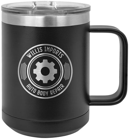 Polar Camel 15oz Handled Coffee Mug - Black [DJPC10-2]