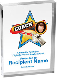 Coach Vibrix Acrylic Awards [1 inch thick]
