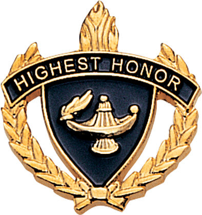 Highest Honor 3D Enameled Scholastic Pin [PCM-WRT-HHNR]