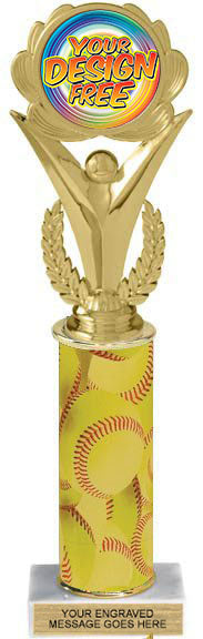 Victory Custom Insert Trophy w/ Column - 12.5 inch [TXi12-J246]