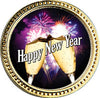 Happy New Year Round Insert Pin [P78RI-NYE]