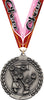 2.75 in Cheer Wreath Framed Medal- Silver [M311-CH-S]