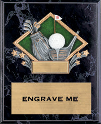 Golf Color Diamond Plaque [P9RCD75-GL]