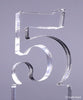 Number 5 Acrylic Award - 6 inch [ATNM-5-6-Q]