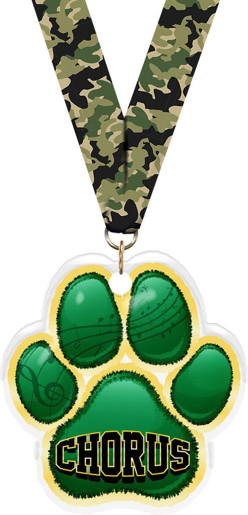 Chorus Paw Acrylic Medal- 2.75 inch [MACR2-PAW-CHRS-Q]